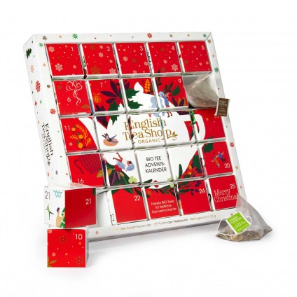 ETS - PUZZLE TEA ADVENT CALENDAR "RED CHRISTMAS", ORGANIC, 25 PYRAMID BAGS