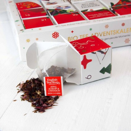 ETS - PUZZLE TEA ADVENT CALENDAR "RED CHRISTMAS", ORGANIC, 25 PYRAMID BAGS