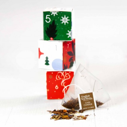 ETS - PUZZLE TEA ADVENT CALENDAR "WHITE ORNAMENTS", ORGANIC TEA, 25 PYRAMID BAGS