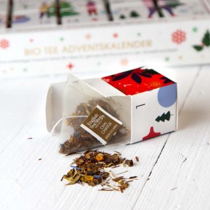 ETS - PUZZLE TEA ADVENT CALENDAR "WHITE ORNAMENTS", ORGANIC TEA, 25 PYRAMID BAGS