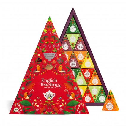 ETS - Tea Advent Calendar "Mosaic red", ORGANIC, 25 pyramid bags