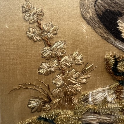 Antique Silkwork Embroidery of Birds