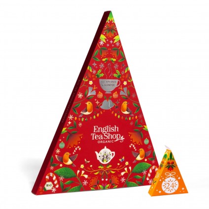 ETS - Tea Advent Calendar "Mosaic red", ORGANIC, 25 pyramid bags