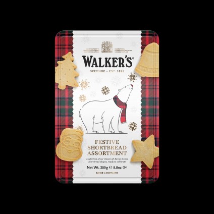 Festive Shortbread Assortment „Polar Bear“ 250g – Dose