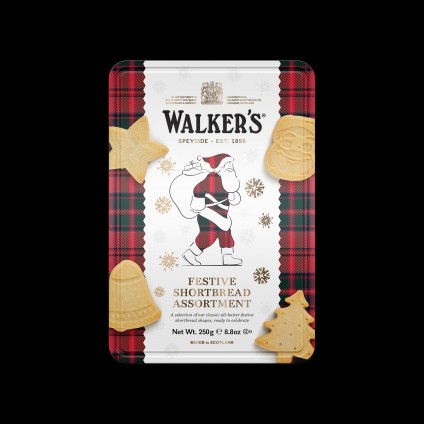 Festive Shortbread Assortment „Santa“ 250g – Dose