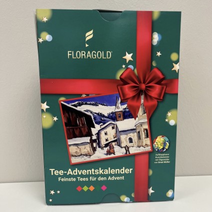 Tea Advent caldender Fold-out with image of the oil painting by Erwin Müller