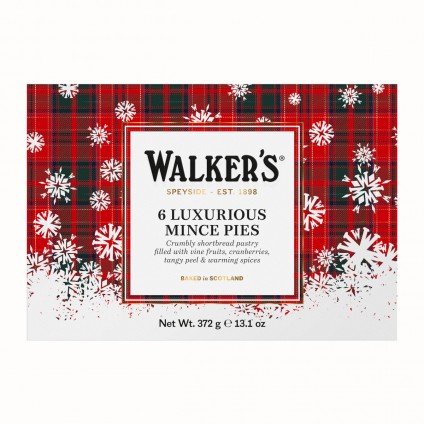 Walkers Shortbread Ltd. – 6 Luxurious Mince Pies 372 g – Premium Kartonage