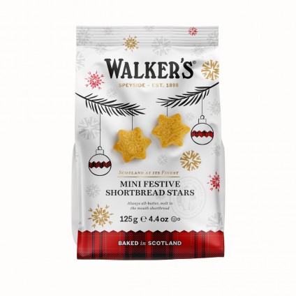 Walkers Shortbread Ltd. – Mini Festive Shortbread Stars 125g